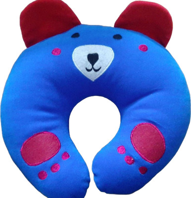 Little Miracles Polyester Fibre Solid Baby Pillow Pack of 1(Blue)