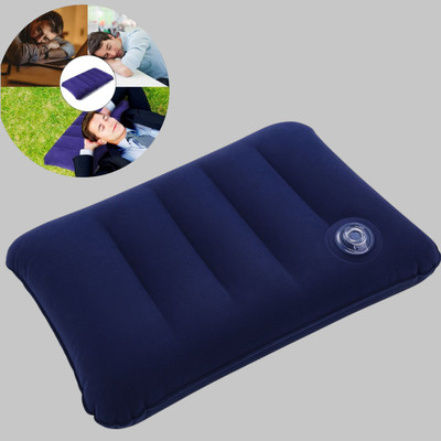 Naosucura Air Travel Pillow Pack of 1 Solid NaosuCura Velvet Air(Blue)