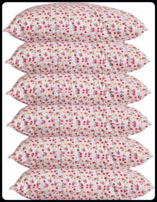 JAI SHRI Sleeping Pillow Set Of 6 Microfibre Floral Sleeping Pillow Pack of 6(Multicolor)