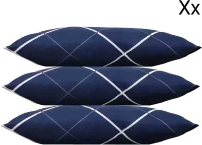STOMIA STOMIA LUXURY SOFT PILLOW Polyester Fibre Solid Sleeping Pillow Pack of 3(Blue)