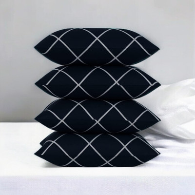 kuihome Microfibre Sleeping Pillow Pack of 4 Solid SOFT(Blue)