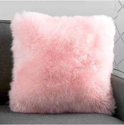 Cozyert Microfibre Solid Cushion Pack of 1(Pink)