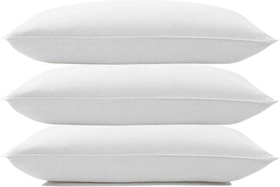 fulffystyl Microfibre Sleeping Pillow Pack of 3 Solid(White)
