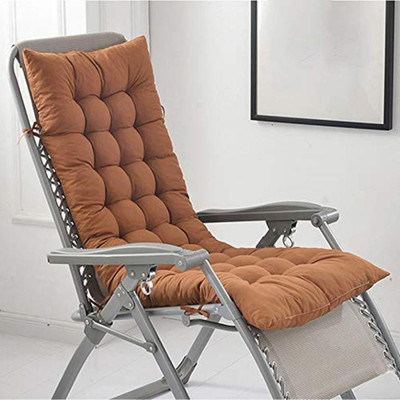 AG's Active Luxury Microfibre Solid Chair Pad Pack of 1(Brown)