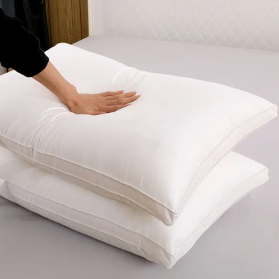 ADBENI HOME Microfibre Solid Sleeping Pillow Pack of 2(Pure White)