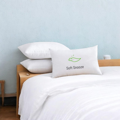 SOFT SNOOZE Soft Luxury Microfibre Solid Sleeping Pillow Pack of 3(White)
