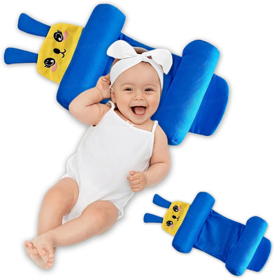 Wearaxe Polyester Fibre Baby Pillow Pack of 1 Animals Baby Neck Pillow(Blue)