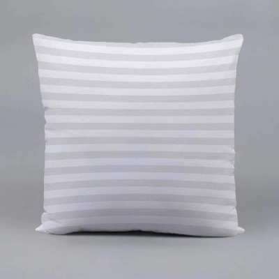 Anil Enterprises Cotton Satin Striped Pillow Cushion Fillers Inserts For Bed, Sofa Microfibre Solid Cushion Pack of 1(White)