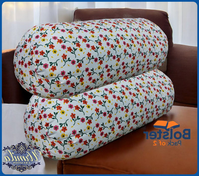 Urmila Creation Microfibre Bolster Pack of 2 Floral(Multicolor)