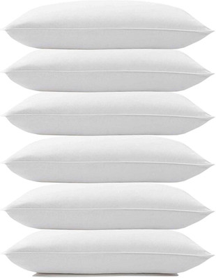 SANJU BROTHER LUXORY Microfibre Solid Sleeping Pillow Pack of 6(White)