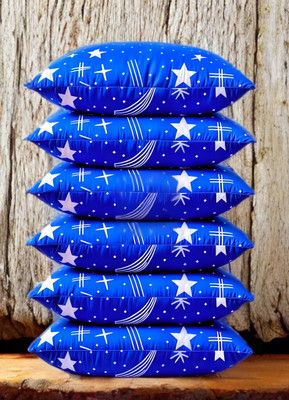 YPOLOIPO Polyester Fibre Sleeping Pillow Pack of 6 Solid LUXURY(Blue)