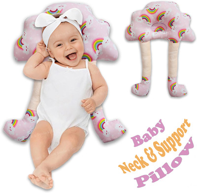 Synlark Cotton Baby Pillow Pack of 1 Solid Pillow(Rainbow-Pink)