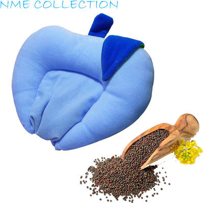 Nyla Mustard Seeds Solid Baby Pillow Pack of 1(Light Blue)