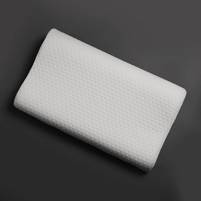 REYCONA Cervical Contour Memory Stomache / Side Sleepers / Anti-Snoring Memory Foam Solid Orthopaedic Pillow Pack of 1(White)