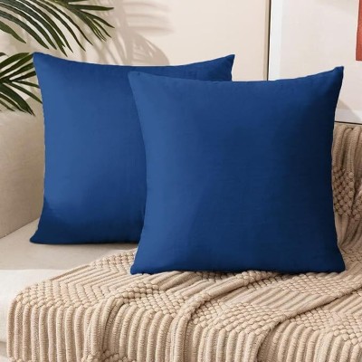 aeTHEric Velvet Cushions Cover(Pack of 2, 50 cm*50 cm, Blue)