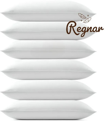 Regnar Cotton Sleeping Pillow Pack of 6 Solid Luxury(White)