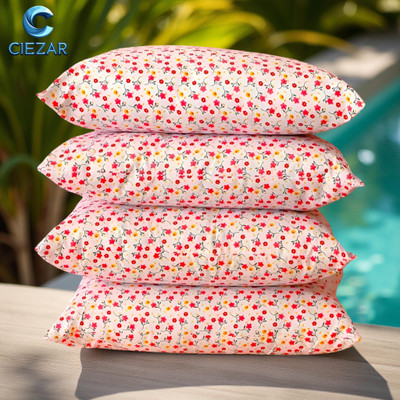 CIEZAR Microfibre Solid Sleeping Pillow Pack of 4(Multicolor)