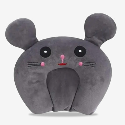 Toes Kids Microfibre Baby Pillow Pack of 1 Toons & Characters Soft & Lightweight, Head Shaping Baby Pillow | Ideal for Newborns & Toddlers |(Grey)
