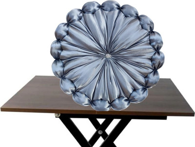 GTX Microfibre Floor Cushion Pack of 1 Solid Cushion Handmade & Decorative Cushions for Living Room Bed,Sofa,Seating Area(Silver)