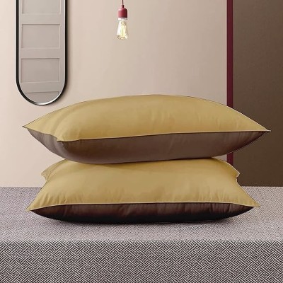 Naman Arts Foam Solid Cushion Pack of 2(Walnut & Darkbrown)