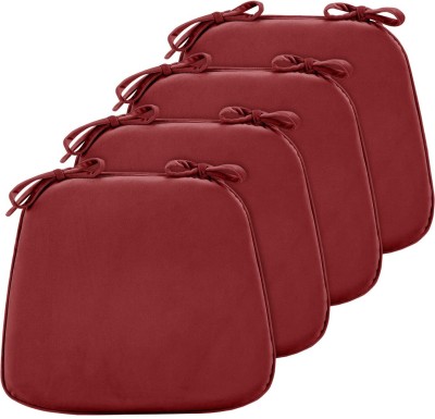 Cosyfeel Foam Nature Chair Pad Pack of 4(Red)