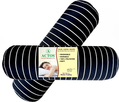 ACTOS Microfibre Geometric Bolster Pack of 2(Black)