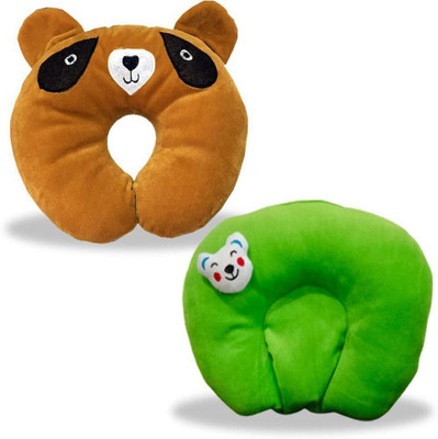Chinmay Kids Cotton, Mustard Seeds Baby Pillow Pack of 2 Toons & Characters(Brown & Green)