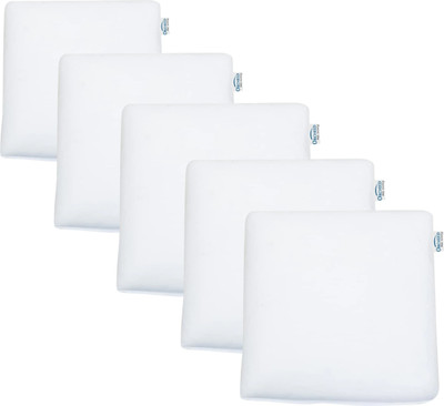 ORCHEED Memory Foam Solid Cushion Pack of 5(White)