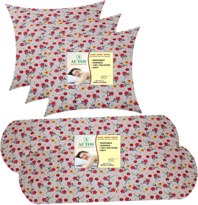ACTOS Microfibre Solid Bolster Pack of 5(Multicolor2)