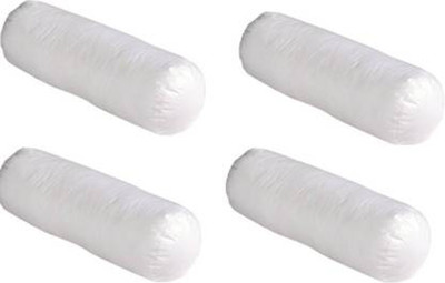 Navi collection Microfibre Bolster Pack of 4 Solid(White)