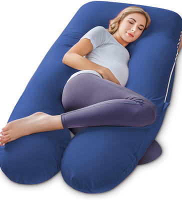 EVOL luxury pregnancy's pillow Microfibre Solid Pregnancy Pillow Pack of 1(Royal Blue)