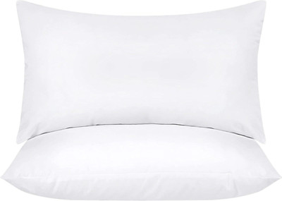 Rolling Animal Microfibre Solid Sleeping Pillow Pack of 2(White)