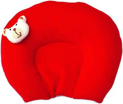 Little Sprout Polyester Fibre Solid Baby Pillow Pack of 1(Red)