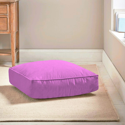 softlyf Microfibre Solid Floor Cushion Pack of 1(Pink)