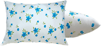 SANJU BROTHER Microfibre Floral Sleeping Pillow Pack of 2(Blue)