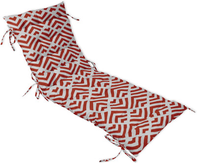 Vargottam Polyester Fibre Geometric Chair Pad Pack of 1(Red)