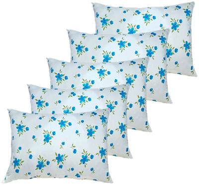 SANJU BROTHER Microfibre Floral Sleeping Pillow Pack of 5(Blue)