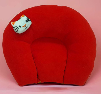 BabeDesk Mustard Seeds, Cotton Baby Pillow Pack of 1 Animals(Red)