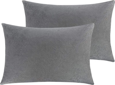 Snooze Bliss 13x18 small pillow for Kids, Neck Soft Machine Washable Small Pillows Polyester Fibre Solid Sleeping Pillow Pack of 2(Grey)