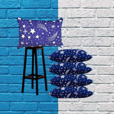 fulffystyl Microfibre Sleeping Pillow Pack of 5 Abstract SOFT(Blue)