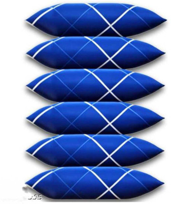 fulffystyl luxury Microfibre Abstract Sleeping Pillow Pack of 6(Blue)