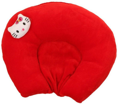 Ducudu U Shape Foam Solid Baby Pillow Pack of 1(Red)