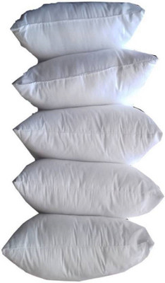 GKM Microfibre Solid Cushion Pack of 5(White)