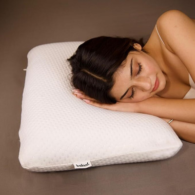 Balncd Memory Foam Orthopaedic Pillow Pack of 1 Solid(White)