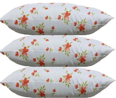 GKM Microfibre Floral Sleeping Pillow Pack of 3(Multicolor)
