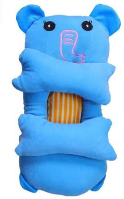 osm india Soft Microfibre Animals Baby Pillow Pack of 1(Blue)