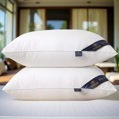 CIEZAR Microfibre Sleeping Pillow Pack of 2 Solid(White)