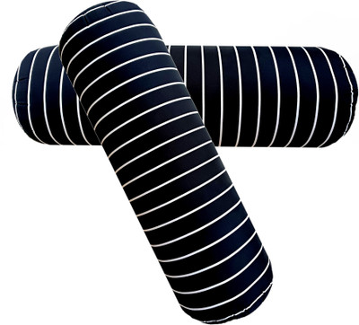 Changers Microfibre Bolster Pack of 2 Stripes(Black)