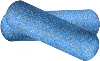 Changers Round Bolster Microfibre Floral Sleeping Pillow Pack of 2(Light Blue)