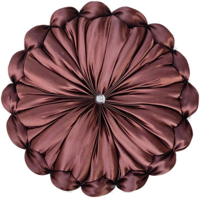 RACCOON Decorative Touch Microfibre Solid Cushion Pack of 1(Brown)